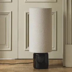 Florian 30 Golvlampa Vit bouclé/svart