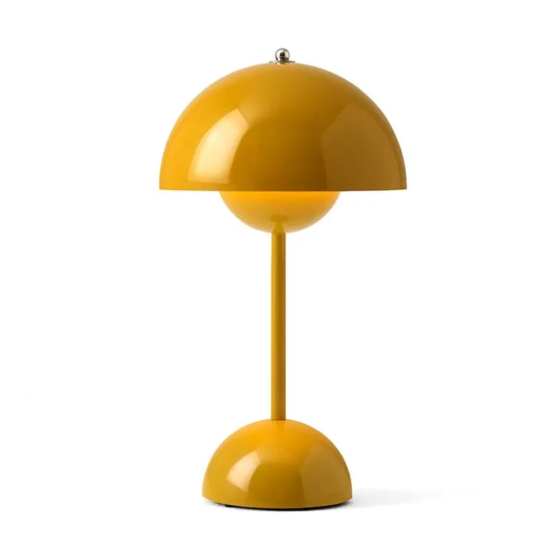 Flowerpot VP9 portabel bordslampa Mustard