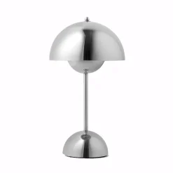 Flowerpot VP9 portabel bordslampa Chrome Plated