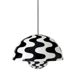Flowerpot VP2 taklampa black/white pattern
