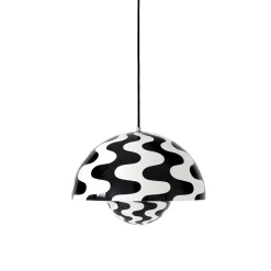 Flowerpot VP7 taklampa black/white pattern