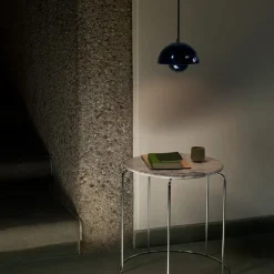 Flowerpot VP1 Taklampa Steel Blue