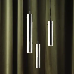 FM2014 H24 taklampa stainless steel glossy