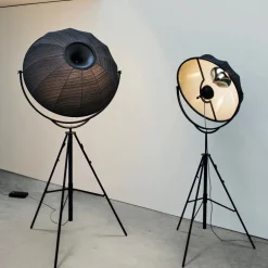 Fortuny golvlampa guld rubelli/svart