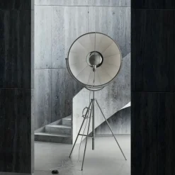 Fortuny golvlampa titanium/beige