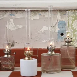 Fotogenlampa Rak vit liten