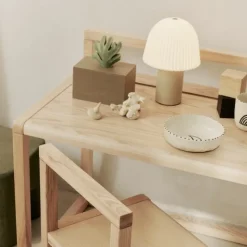 Frill portabel bordslampa kaschmir/vit