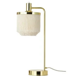 Fringe bordslampa cream white