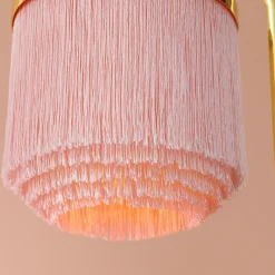 Fringe golvlampa pale pink