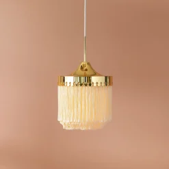 Fringe taklampa Ø20 Cream white