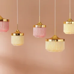 Fringe taklampa Ø30 Cream white
