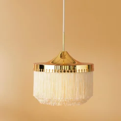 Fringe taklampa Ø30 Cream white