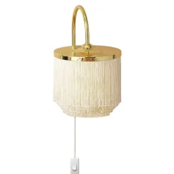 Fringe vägglampa cream white
