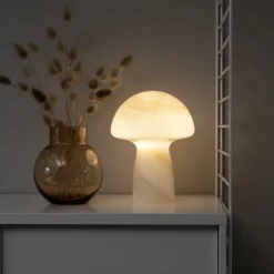 Fungo Swirl 16 bordslampa beige/vit