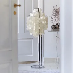 Fun 1STM golvlampa pärlemor/krom