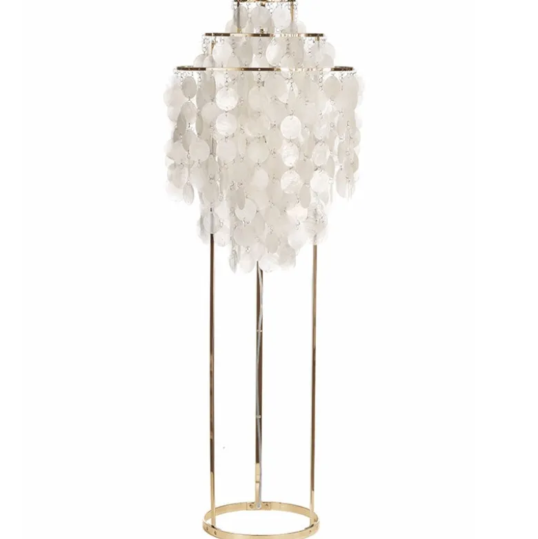Fun 1STM golvlampa pärlemor/mässing