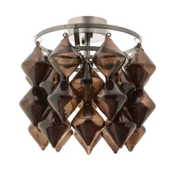 Gemma Ø45cm plafond borstad stål/brun