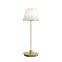 Gil il Grande bordslampa satin mässing/opalglas