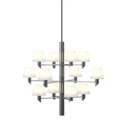 Gil 12 taklampa krom/opal glas
