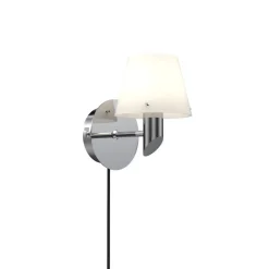 Gil vägglampa krom/opal glas