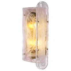 Ginnis Vägglampa Antik mässing/glas