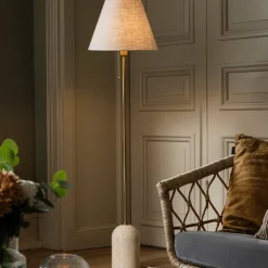 Gino Golvlampa Beige travertin