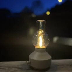 Glimt Uppladdningsbar bordslampa IP44 sand/amber