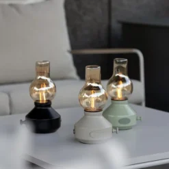 Glimt Uppladdningsbar bordslampa IP44 sand/amber