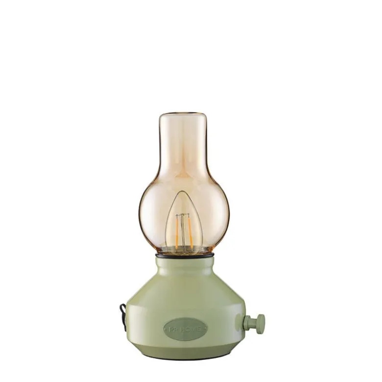 Glimt Uppladdningsbar bordslampa IP44 grön/amber