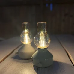 Glimt Uppladdningsbar bordslampa IP44 grön/amber