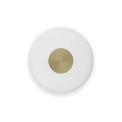 Glint 25 vägglampa mässing/opalglas