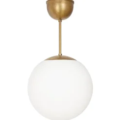 Glob Ø200 taklampa råmässing/matt opalglas