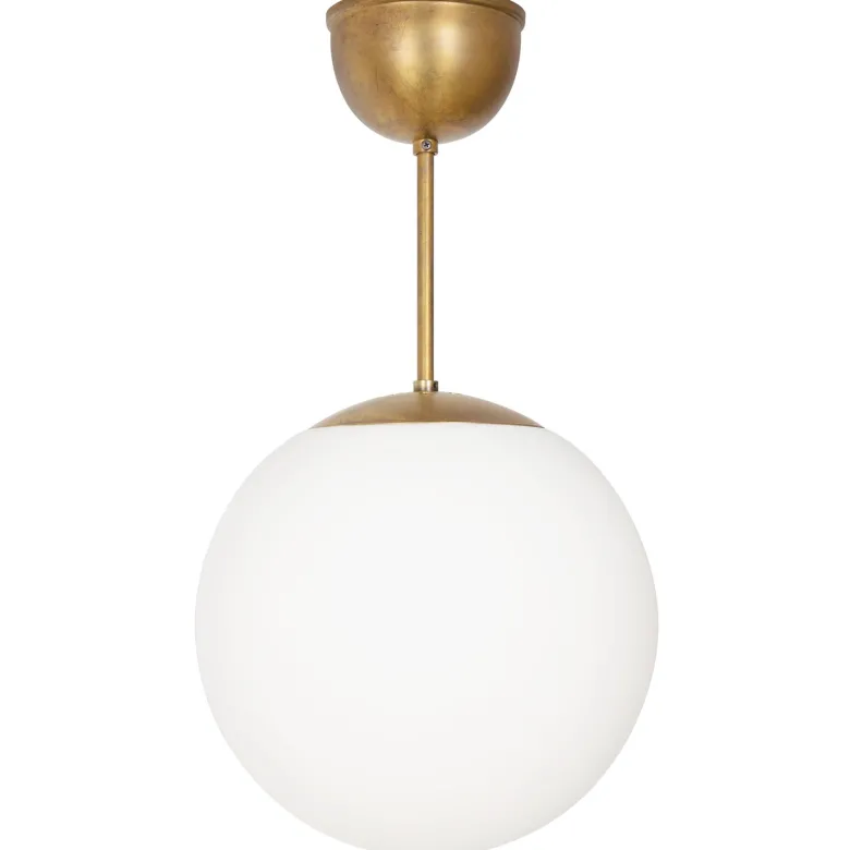 Glob Ø200 taklampa råmässing/matt opalglas