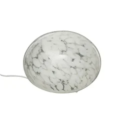 Globus 24 cm bordslampa vit prickig