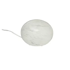 Globus 18 cm bordslampa vit prickig