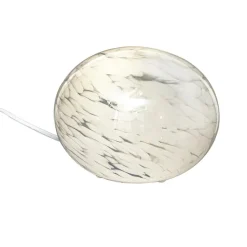 Globus 18 cm bordslampa vit prickig