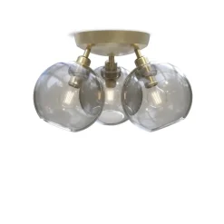 Gloria Ø33 plafond mässing/rökfärgat glas