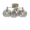 Gloria Ø46 plafond mässing/rökfärgat glas