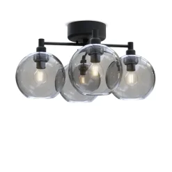 Gloria Ø46 plafond svartstruktur/rökfärgat glas