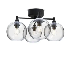 Gloria Ø46 plafond svartstruktur/klart glas