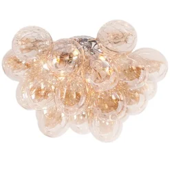 Gross plafond Ø70cm krom/amber