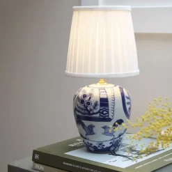 Göteborg 33cm bordslampa blå/vit