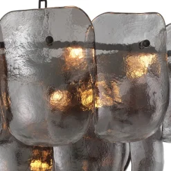 Gustave Chandelier taklampa Bronze/rökfärgat glas