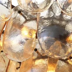 Gustave Chandelier taklampa Bronze/champagnefärgat glas