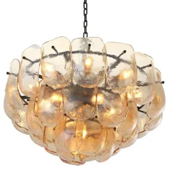 Gustave Chandelier taklampa Bronze/champagnefärgat glas