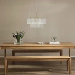 Hook 60 taklampa klar/borstad mässing