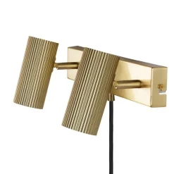 Hubble 2 vägglampa borstad mässing
