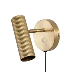 Hubble vägglampa borstad mässing