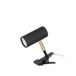 Hubble vägglampa svart/borstad mässing
