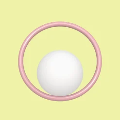 Hula Hoop vägglampa med sladd Bubblegum Pink